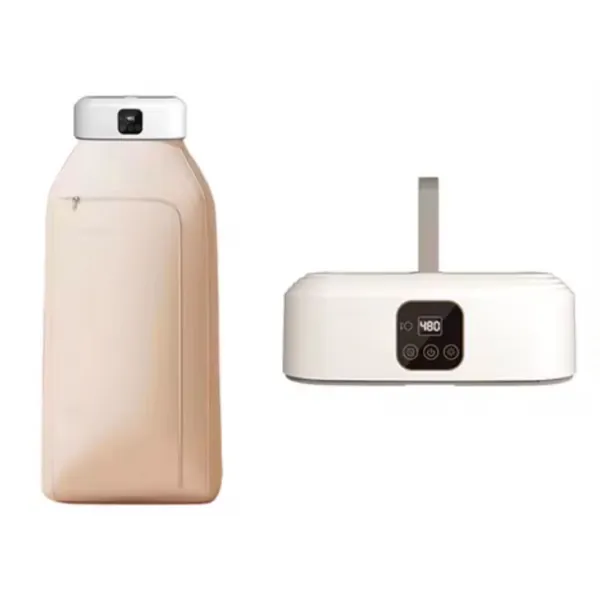 Funda beige y unidad superior de la secadora portátil